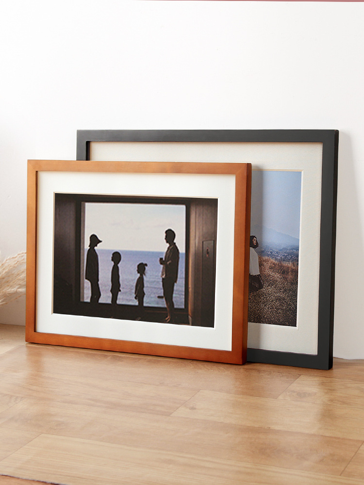 厂家批发实木相框挂墙20寸16寸24装裱画框素描海报4开8ka3a4简约