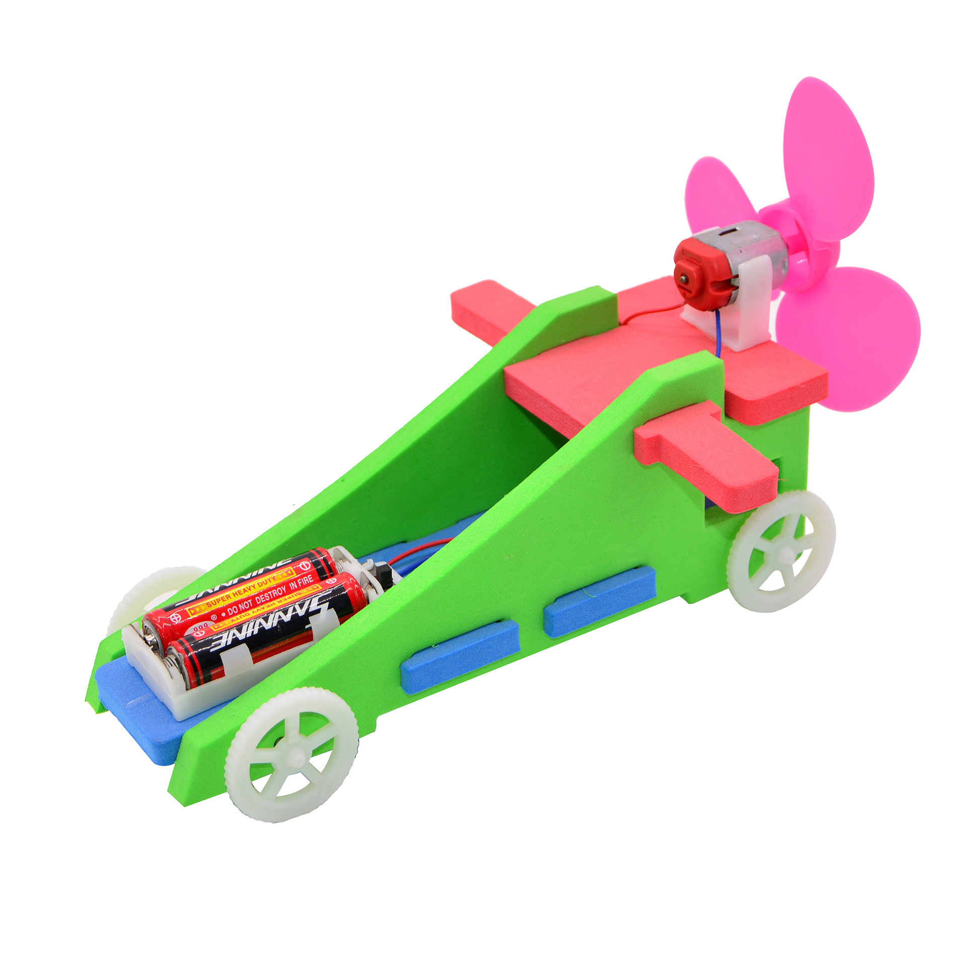 风之速空气浆动力赛车 科技小制作 空气电动力车模型玩具科学实验