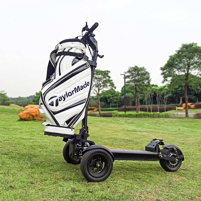 工厂直销倒三轮高尔夫球包车户外代步越野折叠迷你漂移电动滑板车