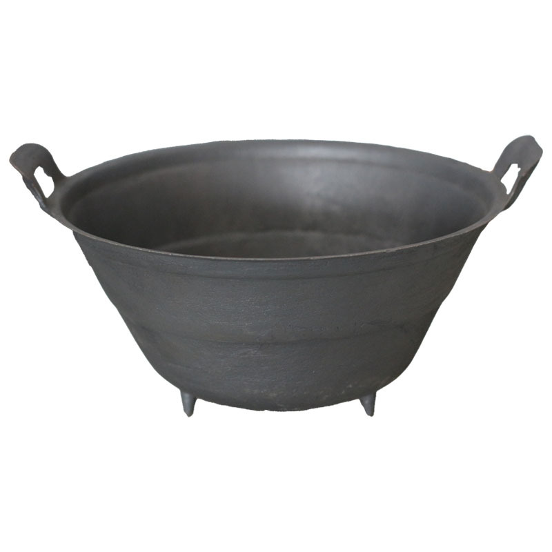 家峪铁锅老式铸铁生铁加厚三爪双耳炒锅煮锅蒸锅家用煤气灶