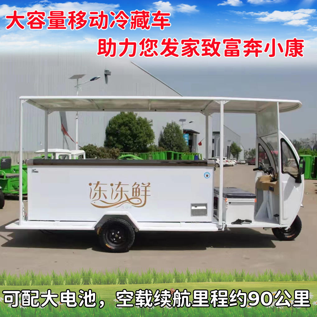 三轮售卖欧式雪糕车冰淇淋车冰激凌车流动摊位冰棒冰棍冷藏电动车