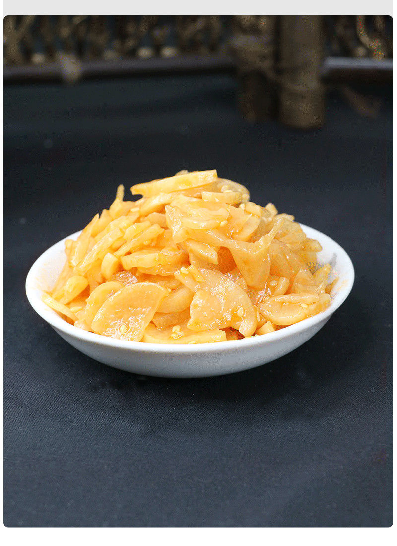 500g*5瓶包邮 香辣腌萝卜片酱腌菜喝粥喝酒小菜下饭即食腌萝卜