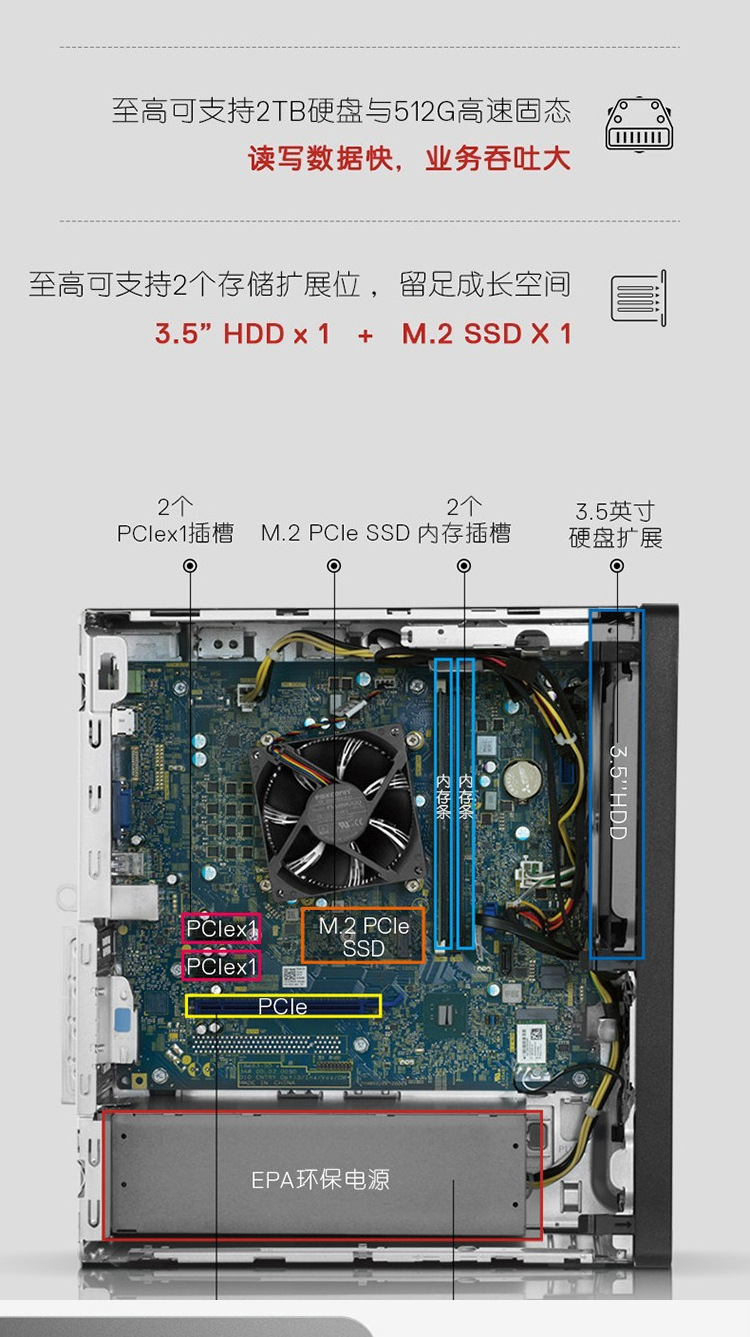 戴尔(dell)成就3910 i3-12100 8g 1t 21.5寸商用办公台式电脑整机