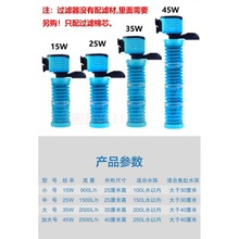 创宁内置过滤器鱼缸三合一净水循环免换水潜水泵吸便神器增氧圆形