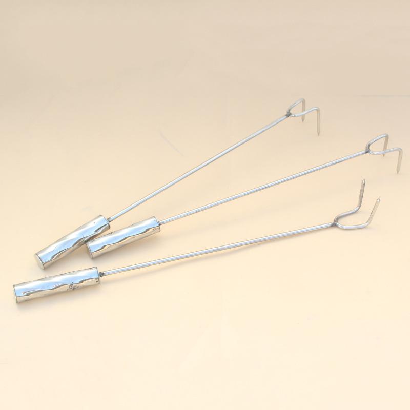 加长捡菌子工具采蘑菇神器不锈钢捞肉钩抓肉钩 抓钩长柄小耙子-阿里巴