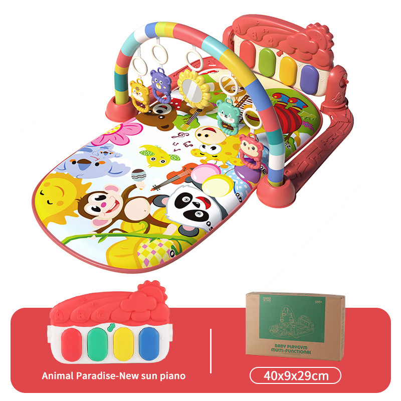 Baby Gymnastic Rack Music Harmonium Toys 0-36 Months Newborn Baby Piano Game Mat Cross-Border Hot Selling