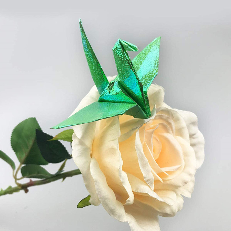 珠光千纸鹤折纸成品批发纸鹤串送同学毕业店铺创意礼物折纸装饰