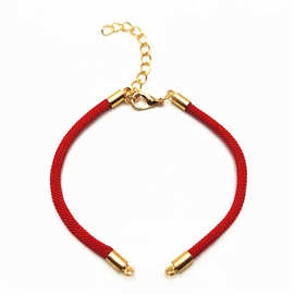 3MM单层编织红色米兰线手链 珠宝饰店赠送礼品半成品手绳批发