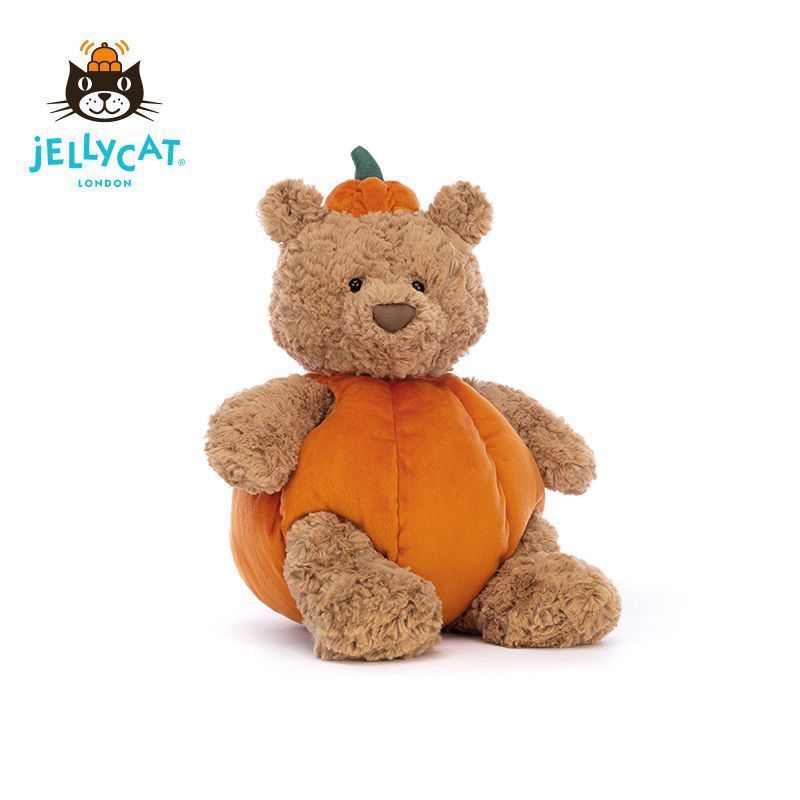 jellycat2023万圣节新品 巴塞罗南瓜熊毛绒玩具玩偶公仔生日礼物