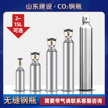 山东建设 2升4升8LCO2钢瓶水草二氧化碳无缝焊接气瓶稳定安全泄压