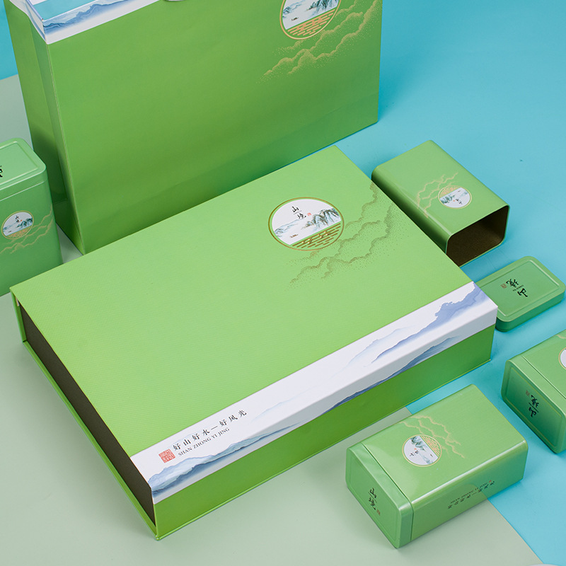 龙井茶包装绿茶包装盒空礼盒日照信阳毛尖龙井碧螺春空盒通用半斤
