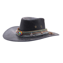 新款美国风大西部牛仔帽爵士骑士帽户外帽遮阳帽男女士透气帽子