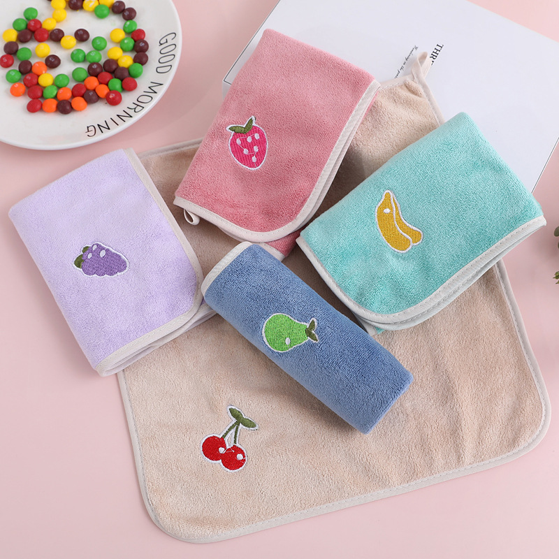 Kindergarten School Child Baby Water-Absorbing Saliva Towel Cartoon Wipe Little Face Towel Children Student Square Scarf