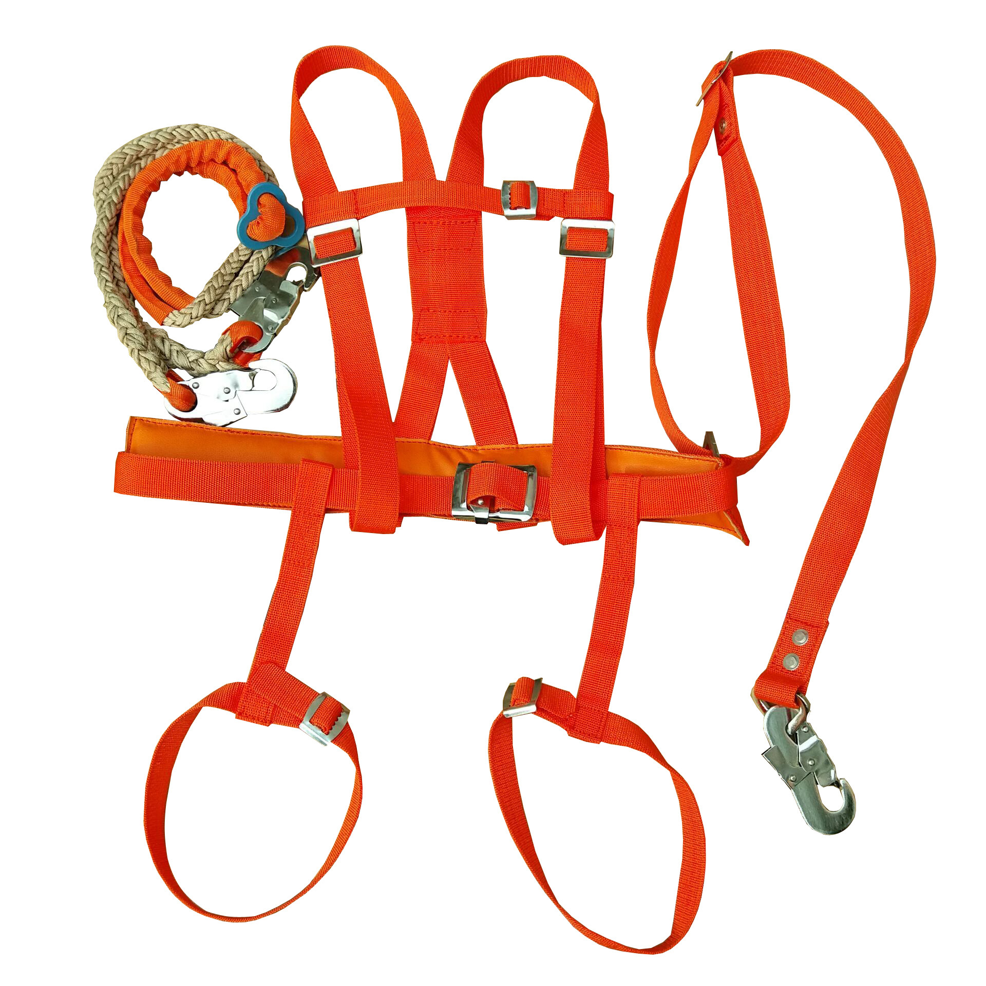 电工全身式安全带丙纶双保险安全带建筑工地双大钩尼龙绳厂家供应