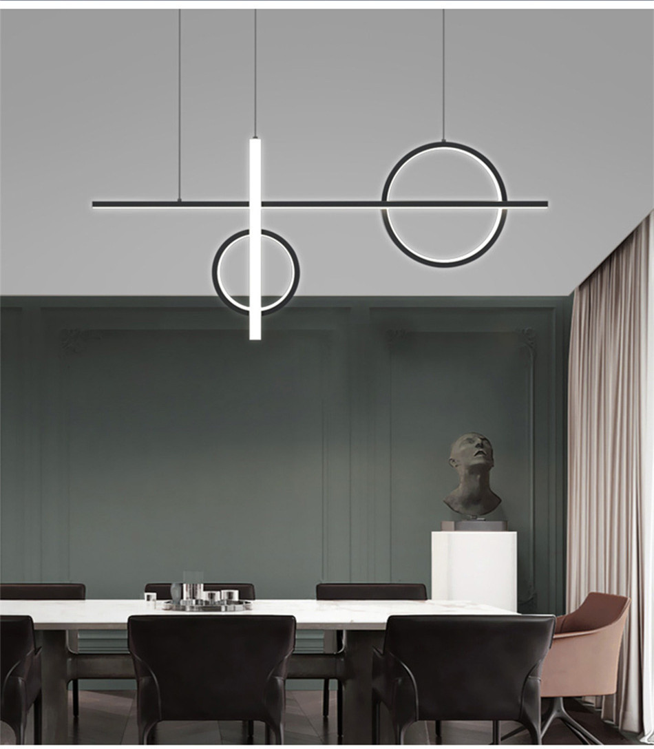 北欧线条吊灯定制不同颜色款式led铝材线条灯