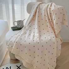 A7Lins小樱桃婴儿竹棉纱布盖毯夏季新生宝宝儿童竹纤维凉感空调毯