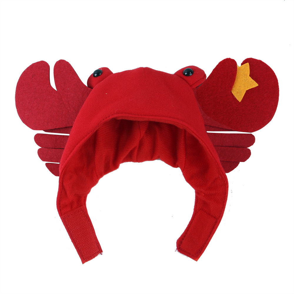 Factory Wholesale New Pet Hat Teddy Dress up Crab Headdress Cat Hat Cat Head Cover Pet Supplies