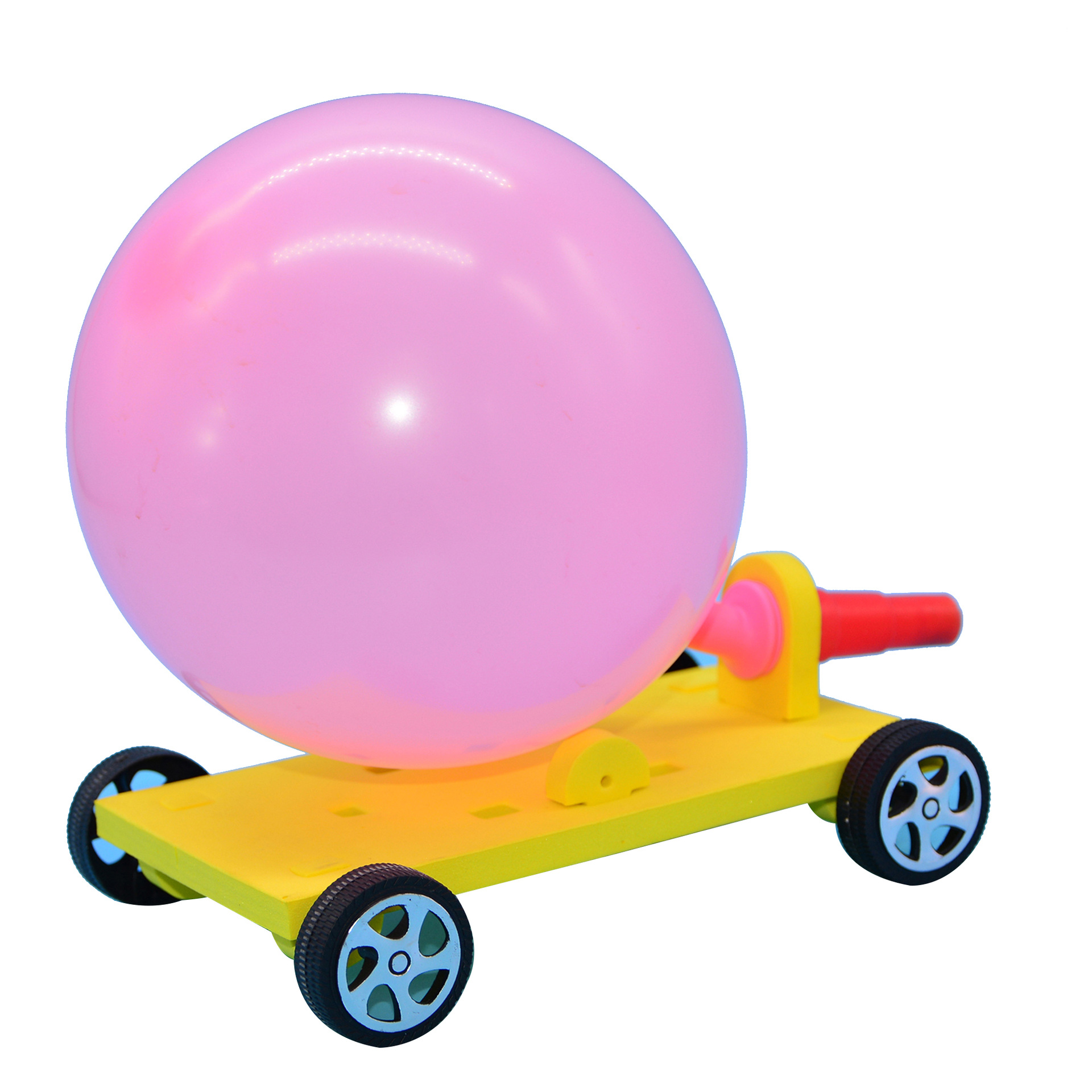 青少年课外家庭作业 邢老师 c035气球动力车 拼装模型科技小制作