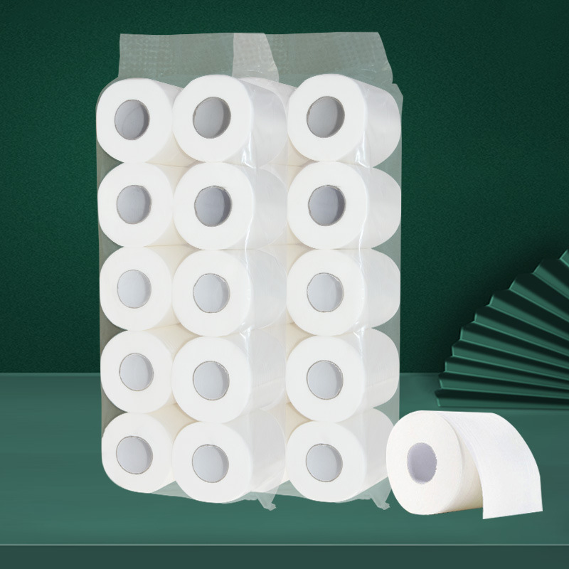 Export Toilet Paper Roll Paper Instant English Packaging Degradable Patchwork Cabinet Foreign Trade Roll Paper Manufacturers Wholesale a Large Number