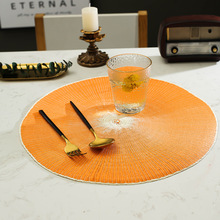 纸质烟花橙色西餐垫餐桌隔热垫圆形餐桌垫ins杯垫日用厨具垫现货