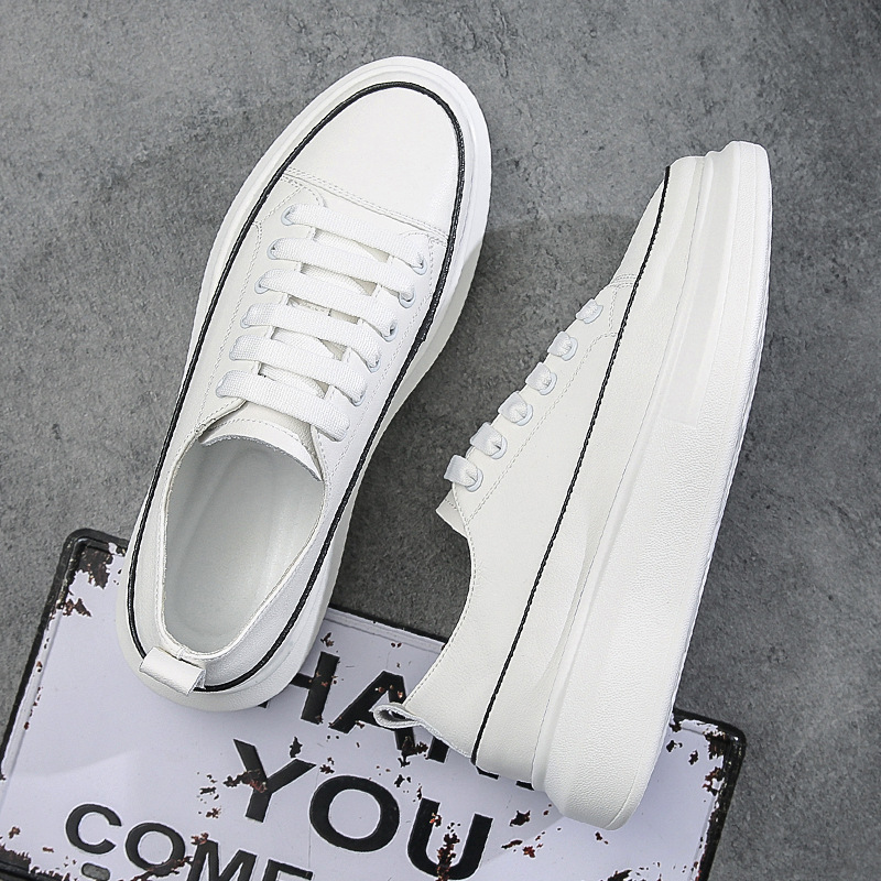 男士板鞋四季软底简约麦昆小白鞋直播潮流温州休闲鞋女情侣鞋代发