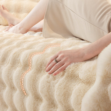 3MLE兔兔绒沙发垫冬季新款2023加厚秋冬天款毛绒坐垫沙发套罩