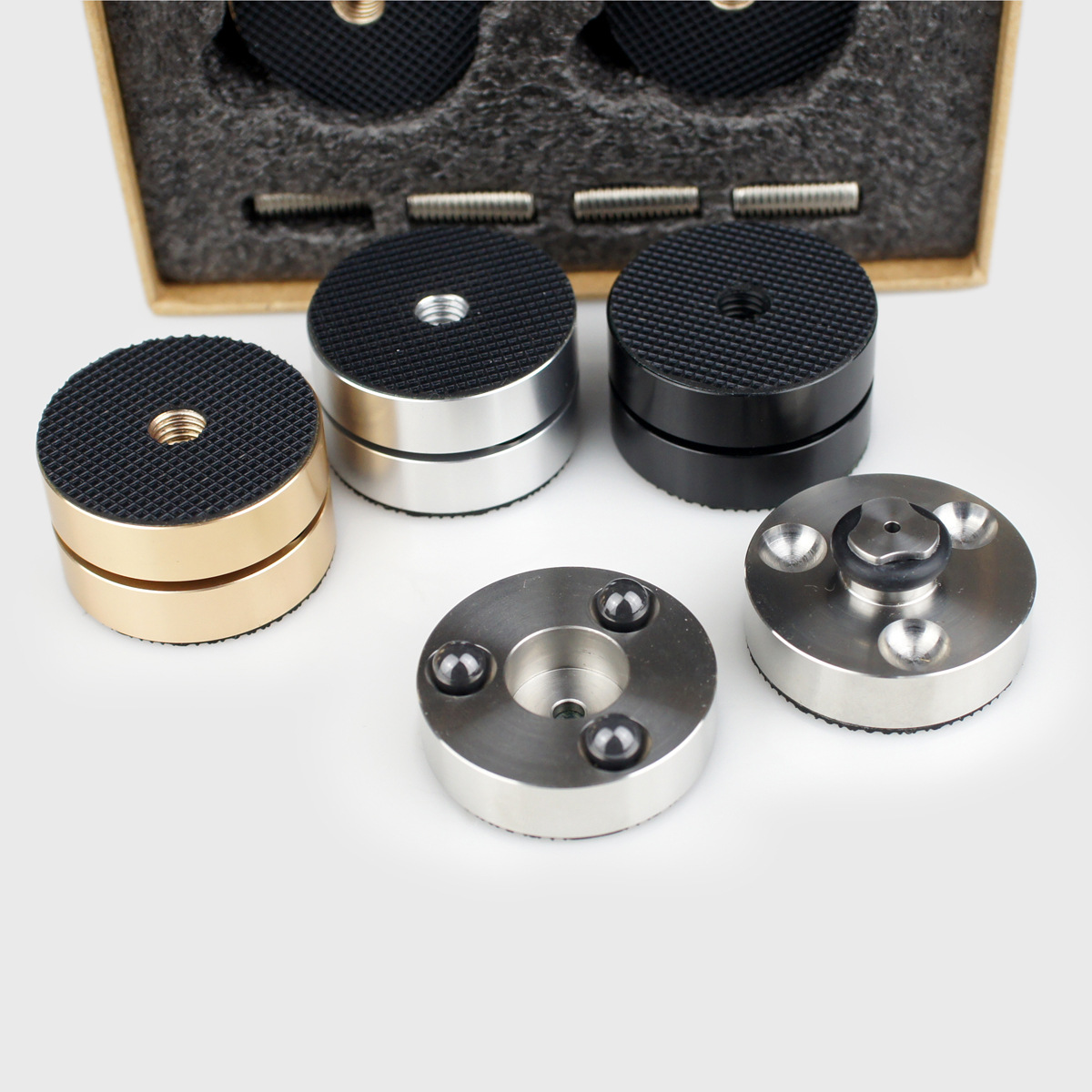 mvs发烧级hifi音箱功放cd机防滑脚钉垫 铝合金弹簧减震器避震脚垫