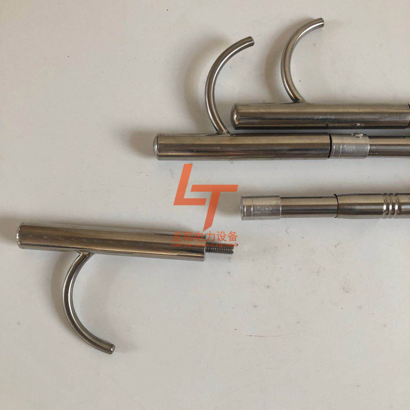 水域救援撑杆救生杆锈钢钩杆船用打捞杆可伸缩救生艇筏拖钩救生钩