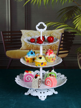 1S7E甜品摆台展示架生日布置套装蛋糕架水果摆台塑料蛋糕托盘点心