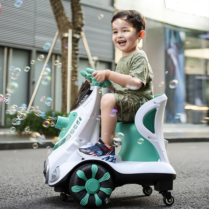 Children's Electric Quadricycle 1-3 Years Old Baby Balance Car Indoor Rotating Car Can Sit and Play Electric Drift Car