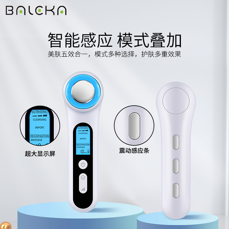 New Ultrasonic Inductive Therapeutical Instrument Photon Skin Rejuvenation Beauty Apparatus Facial Massage Instrument Household Electronic Beauty Instrument Wholesale