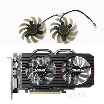 适用于华硕gtx650ti 660ti gtx750 gtx760 gtx770 r7260显卡风扇