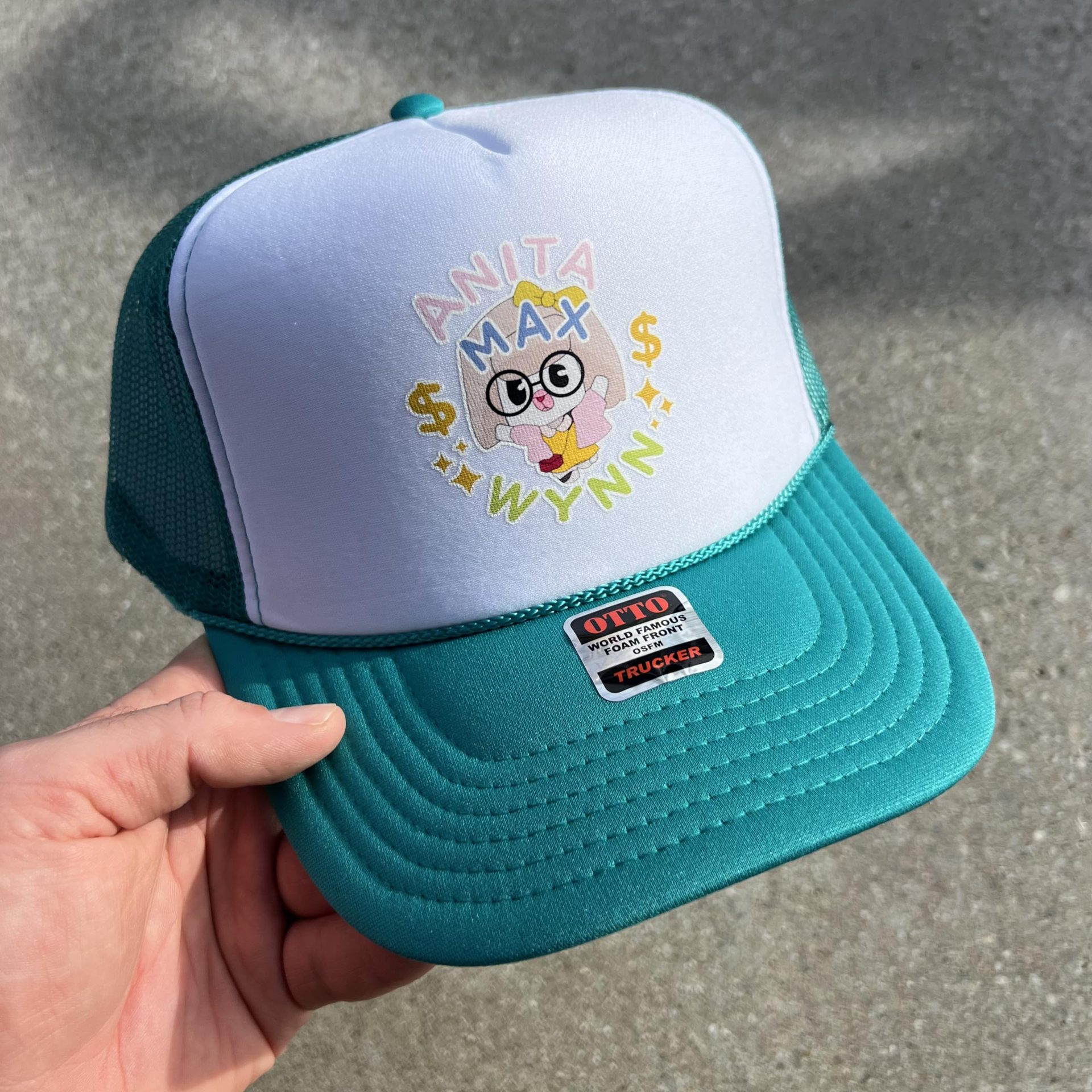 Cross-Border Printed Girl Sponge Hat Sponge Baseball Cap Outdoor Sports Peaked Cap US Cross-Border Hot Trucker Hat