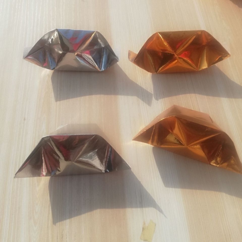 元宝纸手工折纸锡箔纸金银元宝纸祭奠用品金纸折叠元宝块拜佛烧
