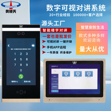 奥硕天人脸识别全数字楼宇对讲TCP/IP小区单元门可视对讲门禁系统