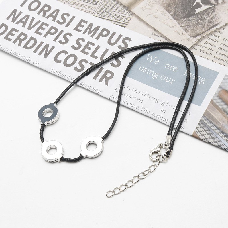 火影忍者晓组织宇智波鼬三环项链动漫周边饰品cosplay配饰批发