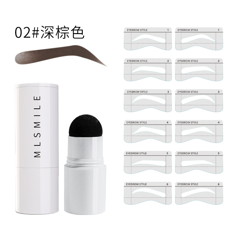 Exclusive for Cross-Border Eyebrow Powder Eyebrow Stamp Hairline Powder Spot Eyebrow Pencil Hair Makeup Repair Brow Cream English Supplement