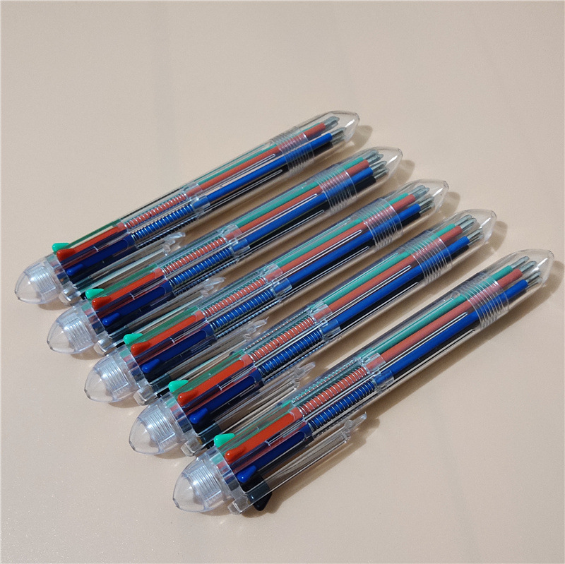 供应透明粗杆7色按动圆珠笔按动式七色圆珠笔原子笔可印刷-阿里巴巴