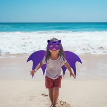 儿童毛毡蝙蝠翅膀面具套装万圣节幼儿园派对表演服饰道具玩具