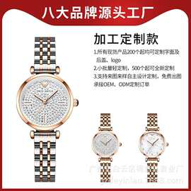 【奥蔻源头工厂】满天星手表女钢带石英日本机芯腕表跨境工厂定制