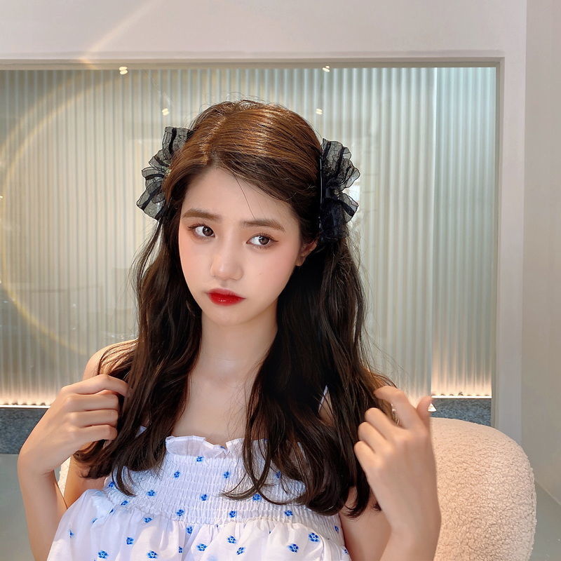 短发发饰发夹侧边夏季刘海夹蝴蝶结头饰韩国网红鸭嘴夹可爱女夏
