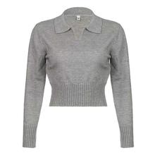 2023秋冬新款女温柔风软糯奶系小个子打底灰色针织衫毛衣内搭上衣