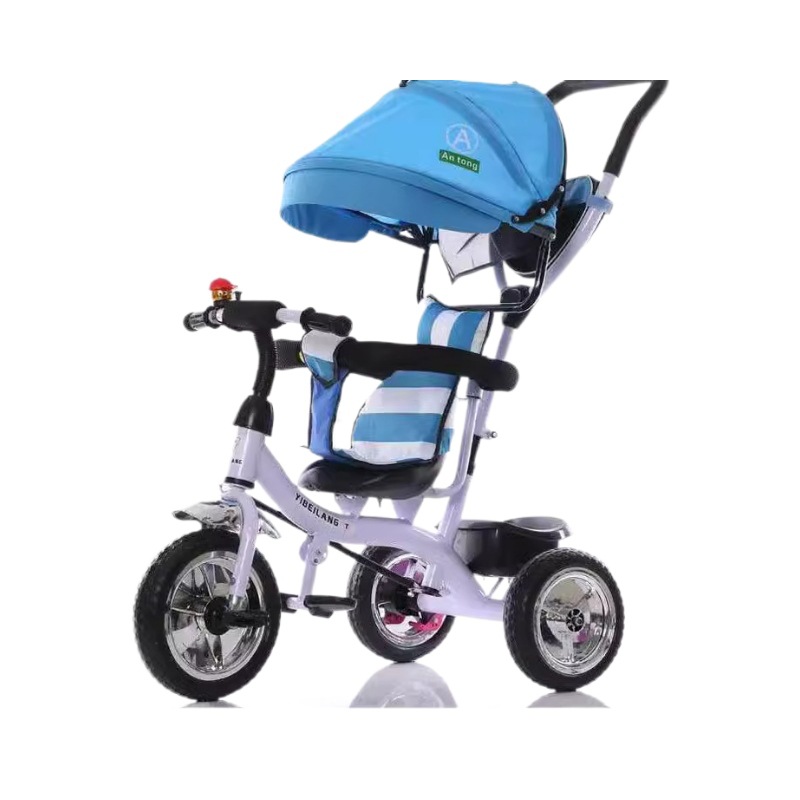 Children's Three-Wheeled Bicycle Baby Stroller Baby Stroller Baby Small Three-Wheeled Children Four-in-One Factory Supplier