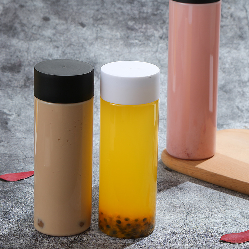 一次性透明塑料瓶带盖pet食品级酸奶鲜榨果汁奶茶饮料打包空瓶子