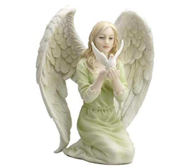 angel statue树脂天使的礼物放飞鸽子祈祷使奉献仿古花园摆件装饰