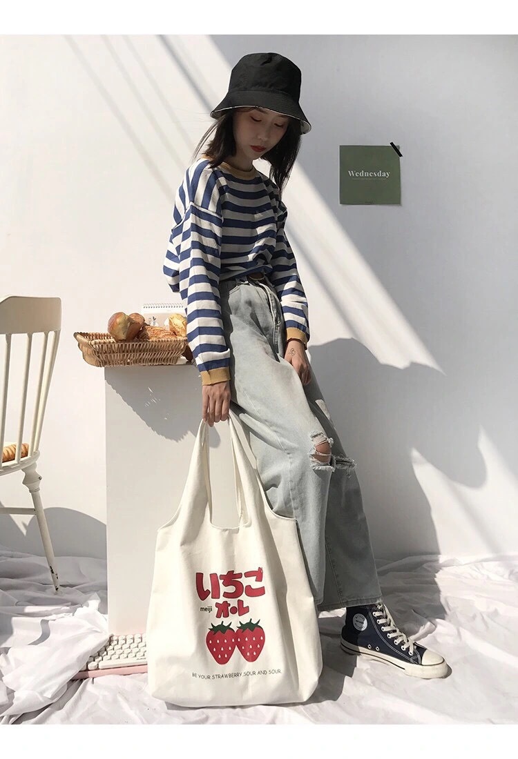 Good-looking Personalized Minority French Style Shoulder Bag New Large Capacity Women's Bag for Students Going out to Class Canvas Bag