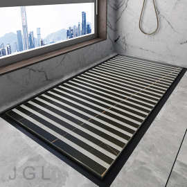 淋浴房防滑地砖浴室垫脚石拉槽冲凉踏地加装卫生间加厚滑石加厚