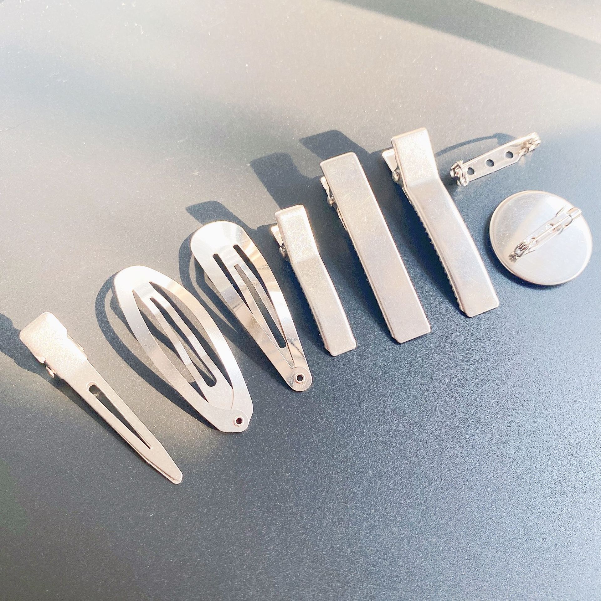 304不锈钢系列 一字夹 发饰 bb夹 鸭嘴夹 发夹头饰发饰 配件 跨境