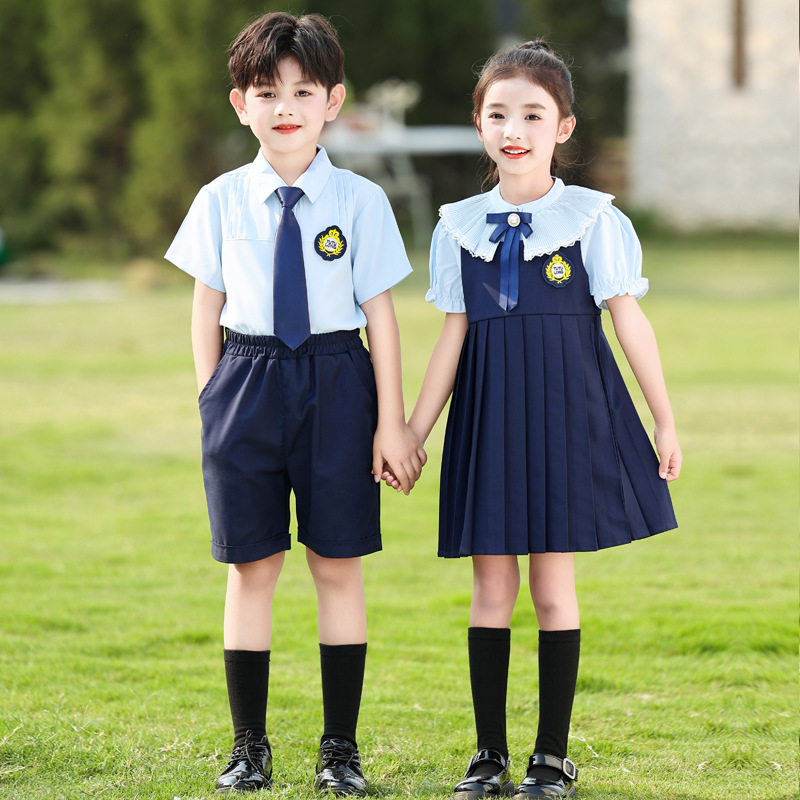 幼儿园园服夏季学院风班服儿童合唱朗诵演出服小学生毕业拍照服装