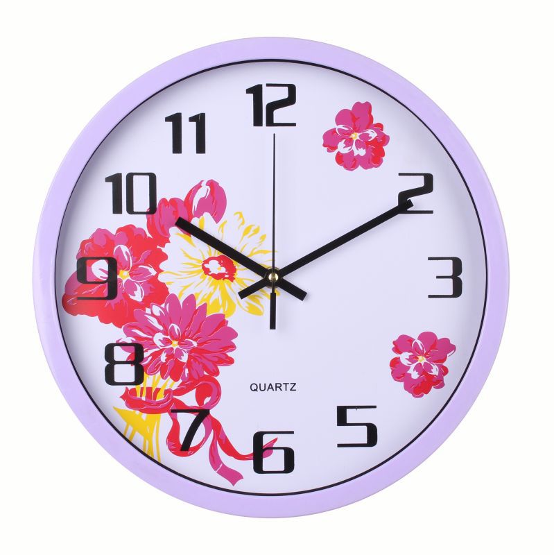 Simple Water Ad Ink Lotus Household Noiseless Hanging Clock Living Room Creative Clock Factory Wholesale Can Pass 65 CPSIA